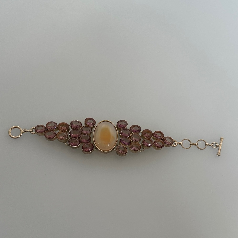 Australian Mookaite Bracelet -Oval and 925 sterling silver Bracelet